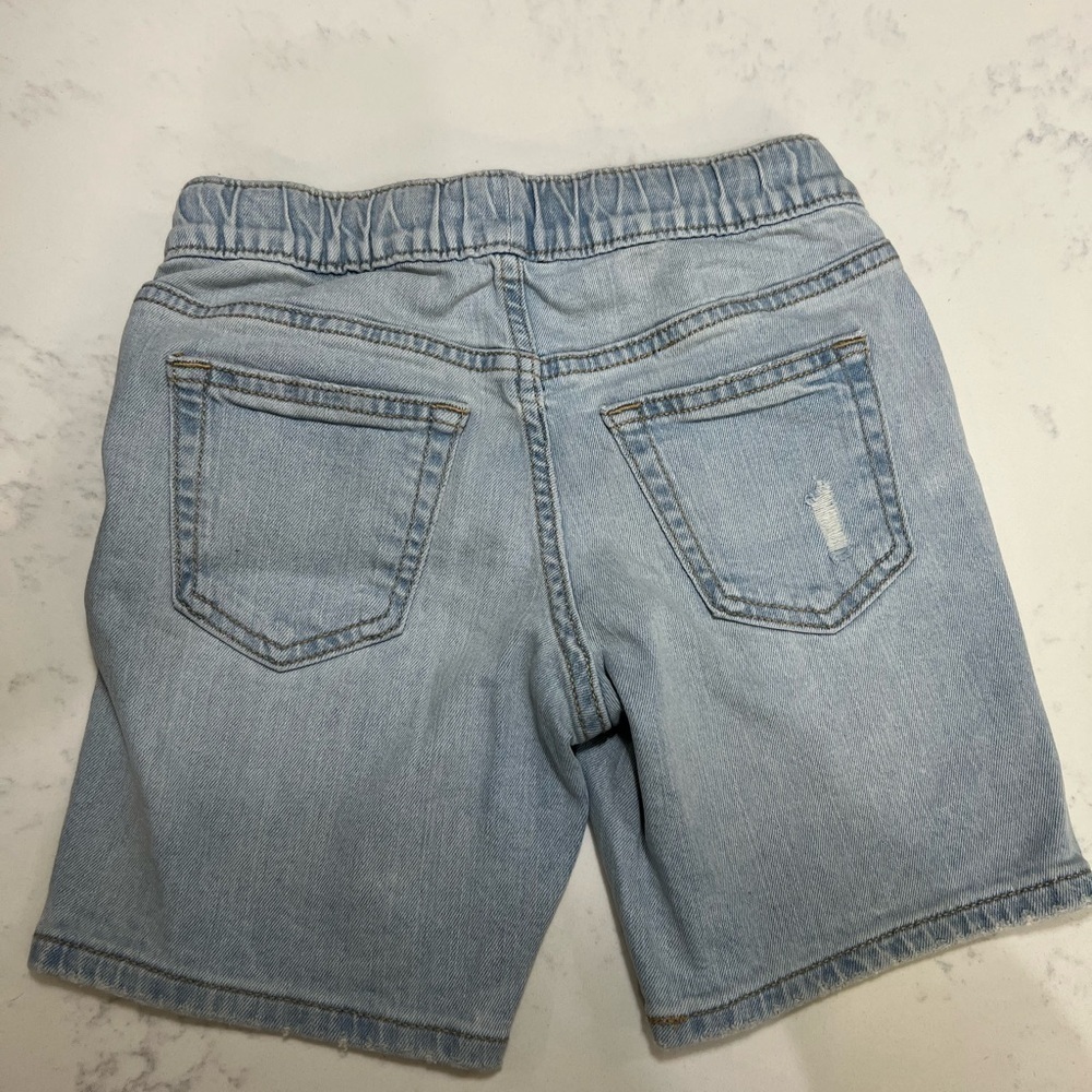 Old Navy Light Blue Denim Shorts with High Waist and Distressed Look for boy - Picture 2 of 5